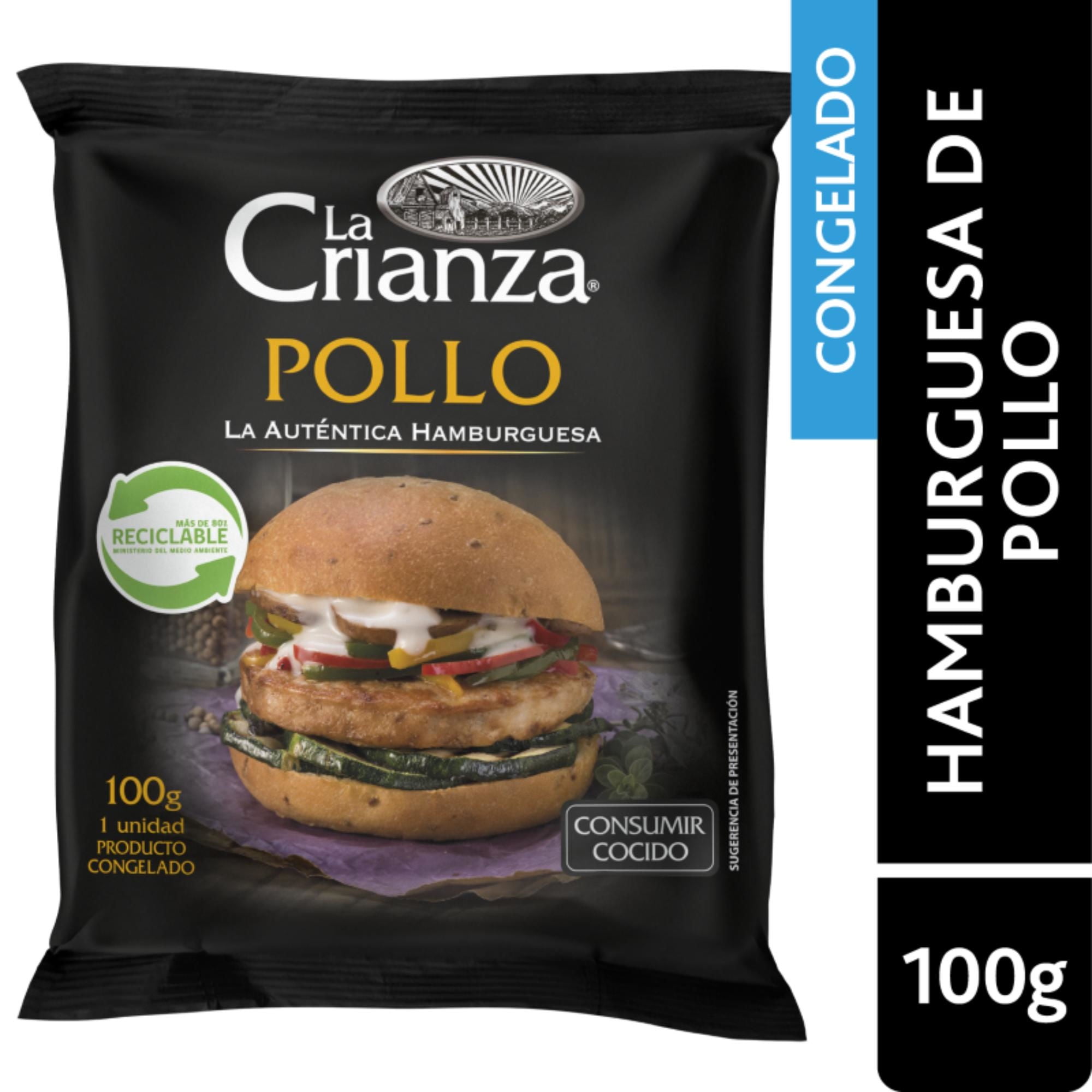 Hamburguesa De Pollo Premium Bolsa 100 g La Crianza