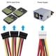 thumbnail image 4 of Cable de alimentación Molex de 4 pines a 3 SATA (paquete de 5), conector Molex IDE macho a 3 conectores SATA hembra de 15 pines para disco duro HDD de 20 cm y 7,8 pulgadas, 4 of 6