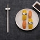 thumbnail image 5 of Utensilios portátiles, juego de cubiertos para viajes y camping, 8 piezas que incluye cuchillo, tenedor, cuchara, palillos, cepillo de limpieza y pajitas, estuche portátil, juego de cubiertos de acero, 5 of 7
