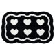 thumbnail image 1 of Alfombra de Baño Estética Linda REGALWOVEN, Alfombra de Baño de Pila Alta Ultra Suave y Absorbente, Alfombra de Microfibra Impresa Antideslizante Corazón Negro 32" x 20", 1 of 6