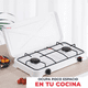 thumbnail image 5 of Cocina Encimera a Gas Licuado 2 Platos Cocinilla Blanco, 5 of 6