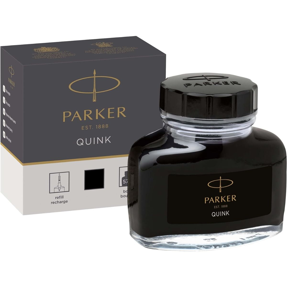 Tinta Para Pluma Parker Negra Frasco 57ml