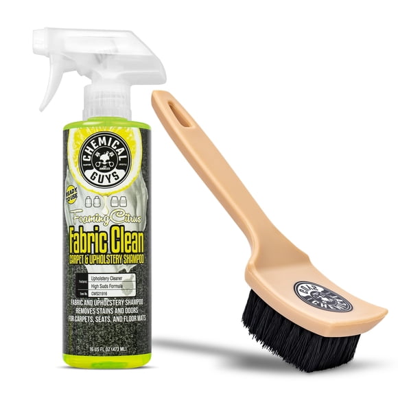 Chemical Guys Limpiador de Tela Cítrico 473 ml y Set de Cepillo