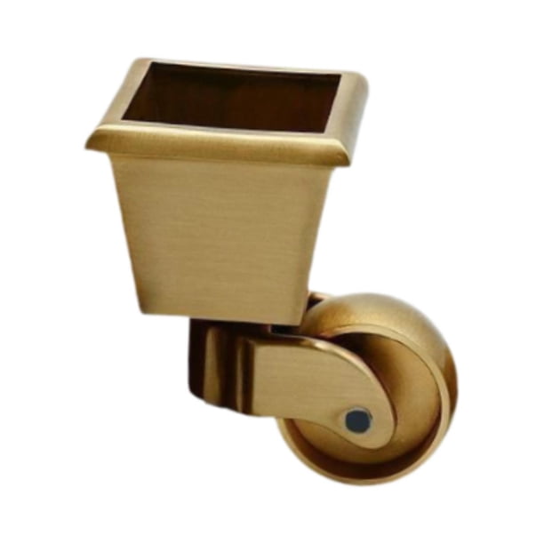 Rueda giratoria de alta resistencia, rueda giratoria para patas de muebles de latón, silla de mesa sólida, rueda de sofás de pianos silenciosos de Estilo C
