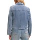thumbnail image 3 of INSPIRE CHIC Chaqueta de Mezclilla Recortada con Cremallera para Mujer, Manga Larga, Estilo Bomber de Motocicleta, 2XL Azul Claro, 3 of 6