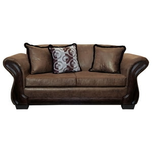 América Decora - Sofá Con Resorte Estructural 3 Personas Finis Envejecido Café Claro