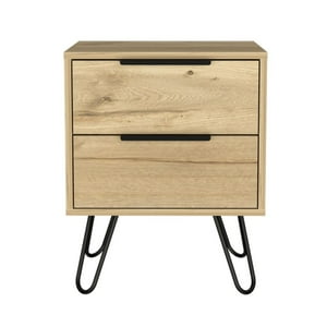 Fmfurniture - Velador 2 Cajones Fm-004C - Cafe Claro