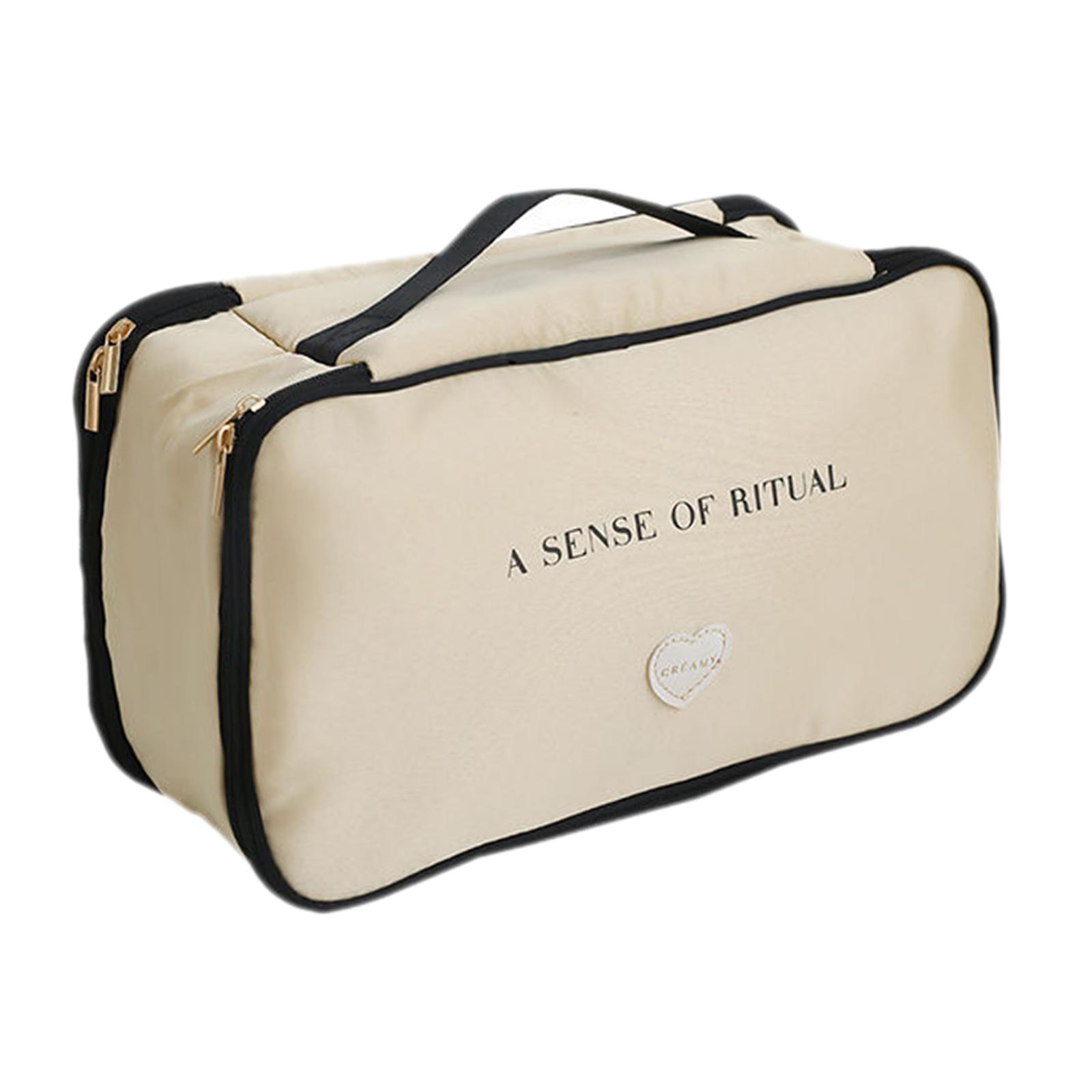 Magideal - Calcetines Ropa Interior Sujetador Organizador Caso Viaje Embalaje Bolsa De Almacenamiento Multifuncional Neceser Bolsa De Cosméticos Para Calcetines, , Beige