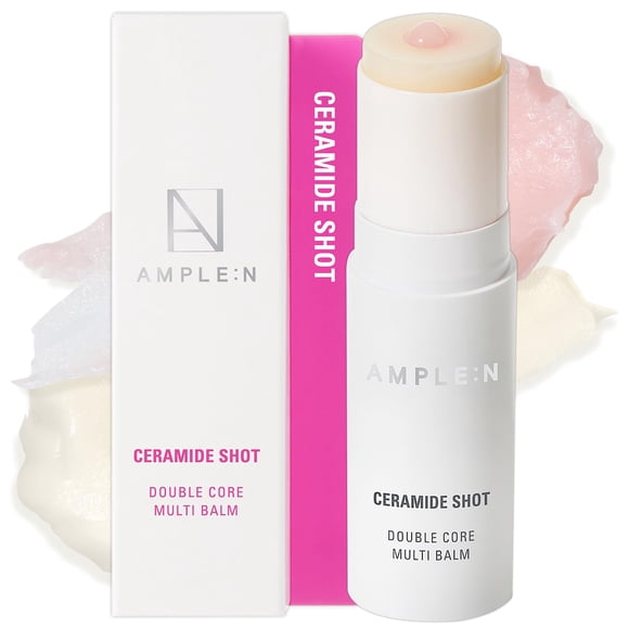 AMPLE:N Ceramide Shot Bálsamo Stick de Doble Núcleo, Sin Fragancia, 0.35 oz