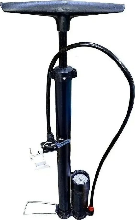 Genérico - Bombin De Pie + Manómetro + Kit De Puntas Bici Pelota Auto