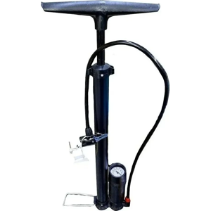 Genérico - Bombin De Pie + Manómetro + Kit De Puntas Bici Pelota Auto