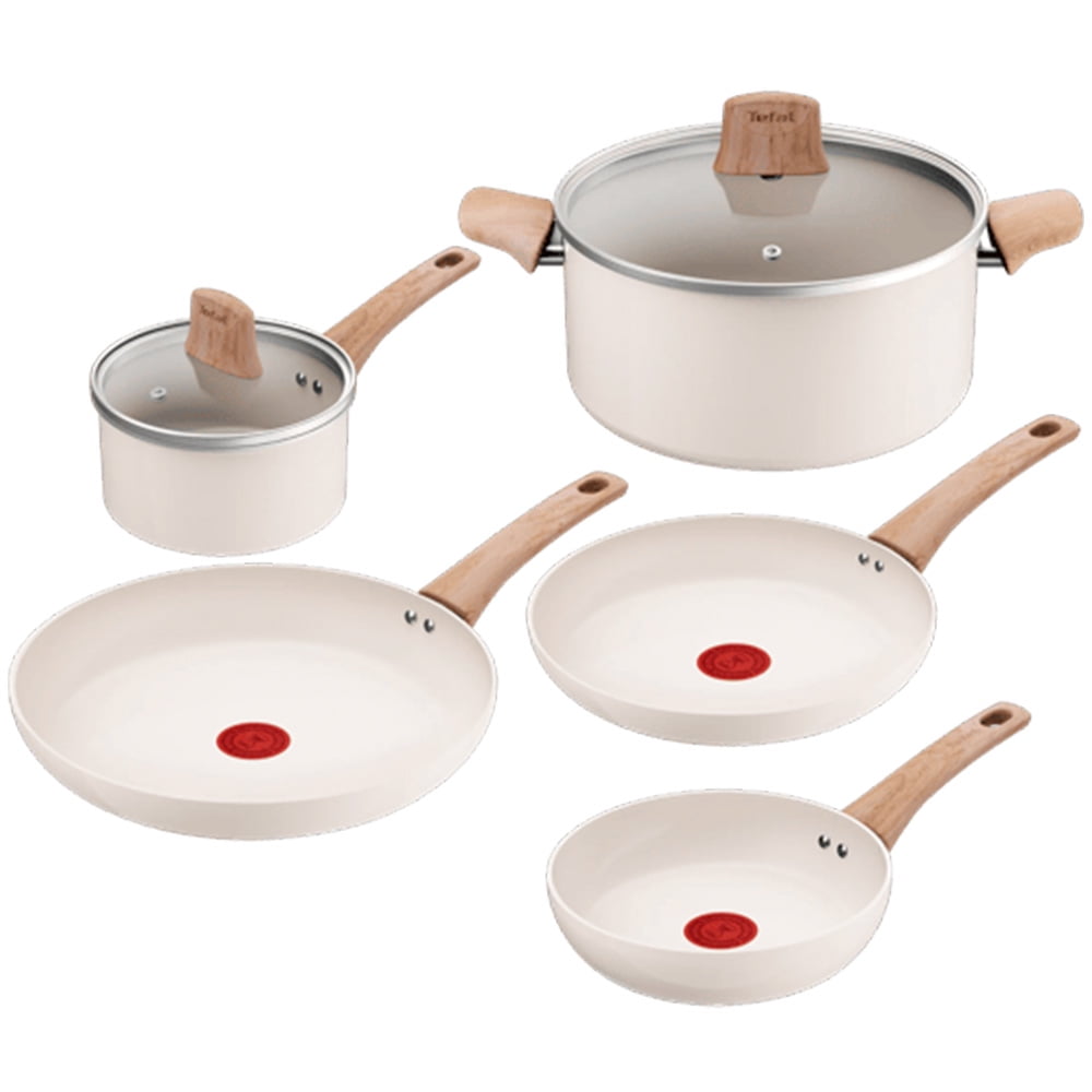 Bateria De Cocina Ceramica Antiadherente Bright 7 PCS Beige Tefal