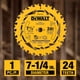 thumbnail image 3 of Disco Sierra Circular DEWALT 7 1/4 Pulg 24D HSS, 3 of 3