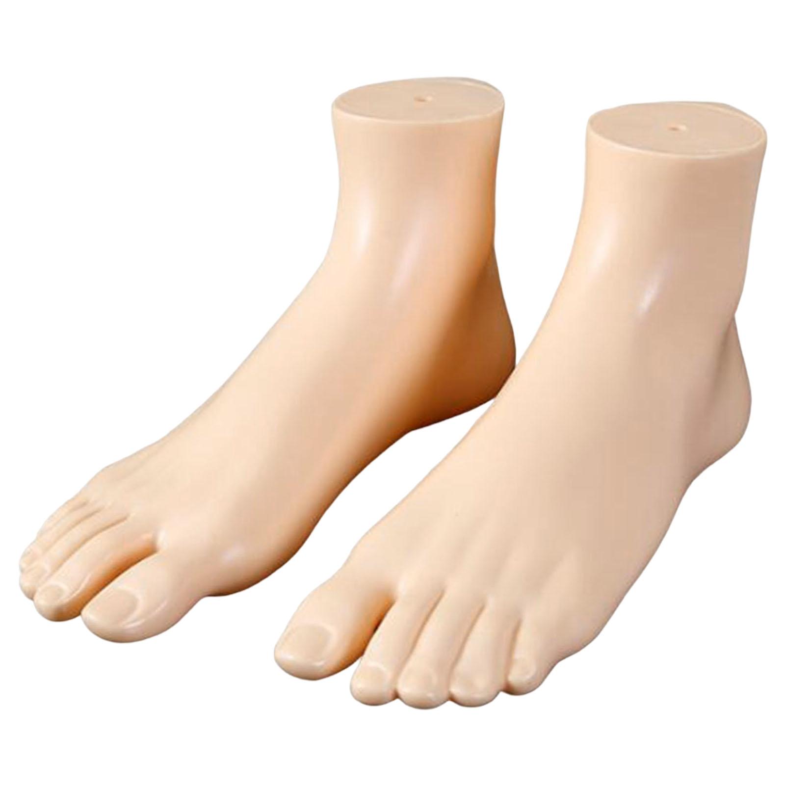 Ioensy - Maniquí De Pvc Pies Adultos Pulsera De Tobillo Pie Izquierdo Y Derecho Para Anillos De Dedo Del Pie Normal