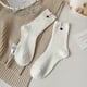 thumbnail image 1 of Calcetines Xiao Hua De Mujer Con Pliegues Y Cuello Redondo 12 Pares, 1 of 2