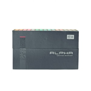 Alpha Markers - Marcadores Alpha Design Set B 60 Colores