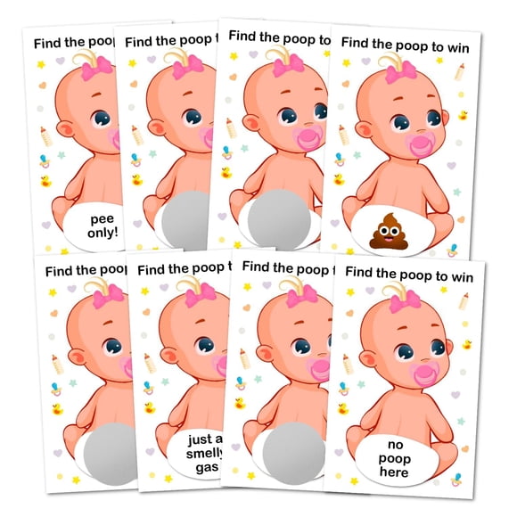 Juego de baby shower RokAPary para niña, tarjetas rasca y gana, 40 unidades