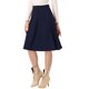thumbnail image 4 of INSPIRE CHIC INSPIRE CHIC Falda de Oficina para Mujer con Cinturón en la Cintura, Falda Midi Línea A Plisada XL Azul Oscuro, 4 of 6