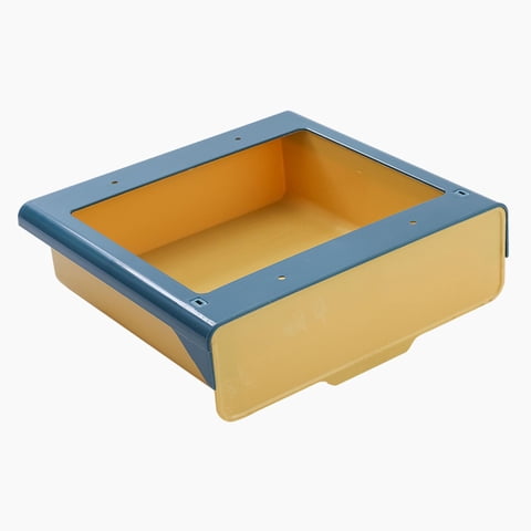 Bothyi - Cajón Extraíble Para Debajo Del Gabinete Para Especias Con Cinta Autoadhesiva Azul Amarillo L