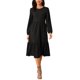 thumbnail image 1 of Vestidos de Otoño para Mujer INSPIRE CHIC Manga Larga Cuello Redondo Vestido Casual de Punto en Línea A con Bolsillos S Negro, 1 of 6