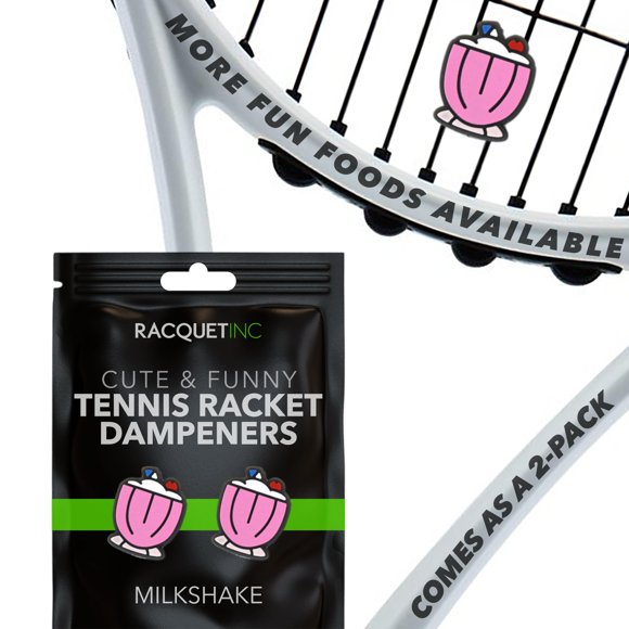 Amortiguadores de tenis Racquet Inc – Pack de 2 con diseño Milkshake