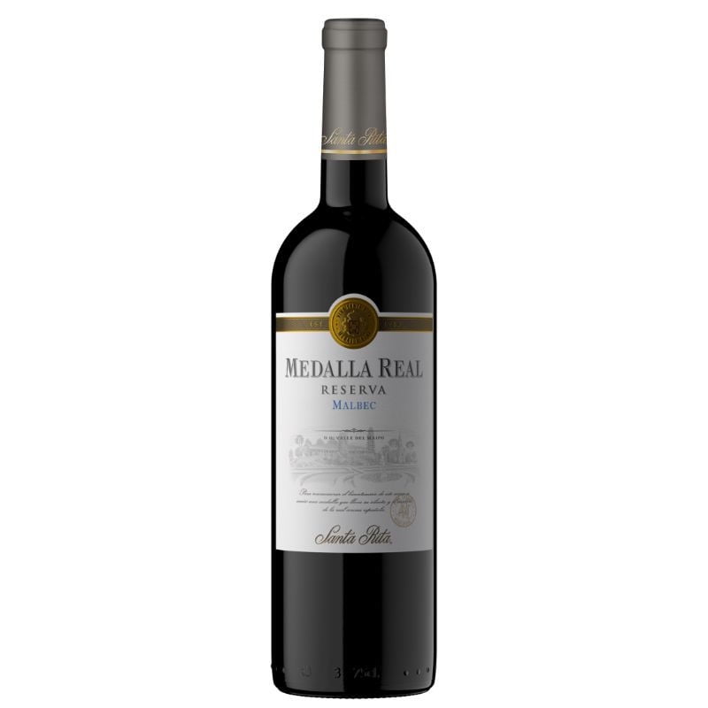Vino Tinto Reserva Malbec Botella 750 cc Medalla Real
