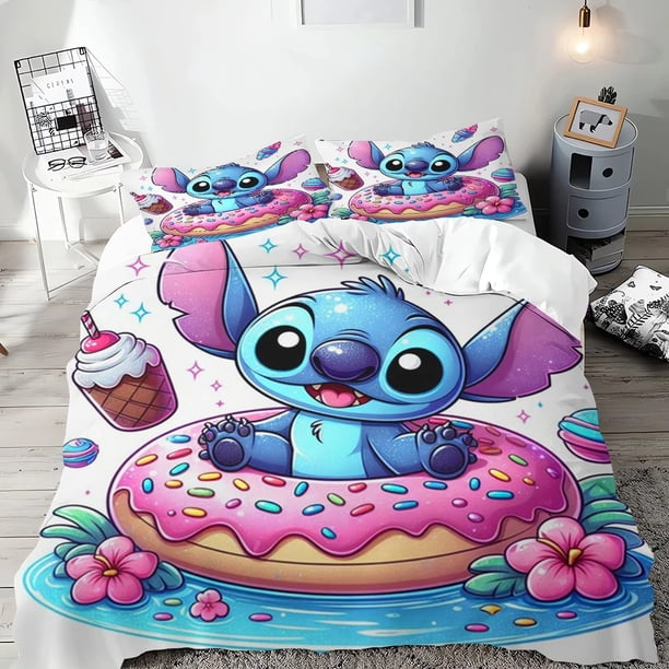 3pcs Stitch Duvet Cover Super soft and comfortable 100% polyester 3D digital printing bedding set bedroom decoration kids gift Bed Sheets