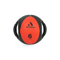 Balón Medicinal Aeromat Dual Grip Power 2,7 Kg 9 Cm Negro/Naranja