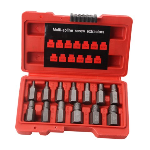 Magideal - Juego De Extractores De Tornillos De Fácil Extracción, Diseño En Espiral Eficiente, Fácil De Usar, Herramienta De Acero Resistente Para Extraer Pernos