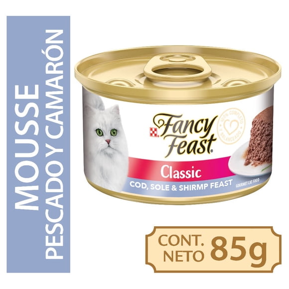 Alimento Húmedo Gato Adulto Sabor Pescado y Camarón Lata