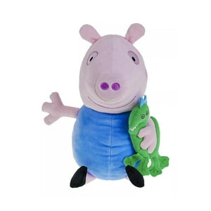 Total Click - Juguete Peluche Peppa Pig 30Cm Con Mascota George Infantil