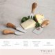 thumbnail image 2 of Juego de cuchillos para queso Twine Gourmet de acero inoxidable y madera, 4 unidades, 2 of 7