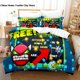 thumbnail image 1 of Geometry dash demon list Bedding Set Single Double King Bed Set Children's Bedroom Duvet Set Geometry dash demonList Bedding Bed Sheets, 1 of 5