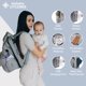 thumbnail image 4 of Mochila para pañales LittleOnes, 5 en 1, con cambiador incluido, 4 of 9