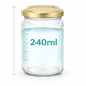 thumbnail image 2 of Pack 24 Frascos de Vidrio 240ml con Tapa Metálica Hermética – Ideal para Miel, Conservas y Alimentos, 2 of 3