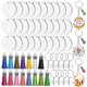 thumbnail image 2 of Llavero De 120 Unids En Blanco Llavero DIY CRABAJA DE CRATAMIENTO LETENCIAS LLAVETINGS PARA REDONDO DE REGALO, 2 of 5