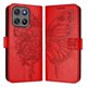 thumbnail image 2 of Funda cartera mariposa para Motorola Moto G67 Power con soporte y ranuras para tarjetas Rojo, 2 of 6