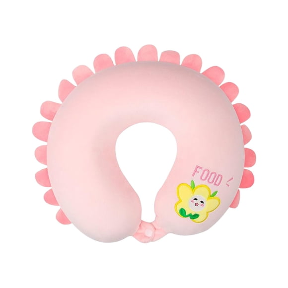 Cuello De Dibujos Animados Almohada De Viaje Espuma Viscoelástica Para Oficina Siesta Almohada Road Trip Train Pink