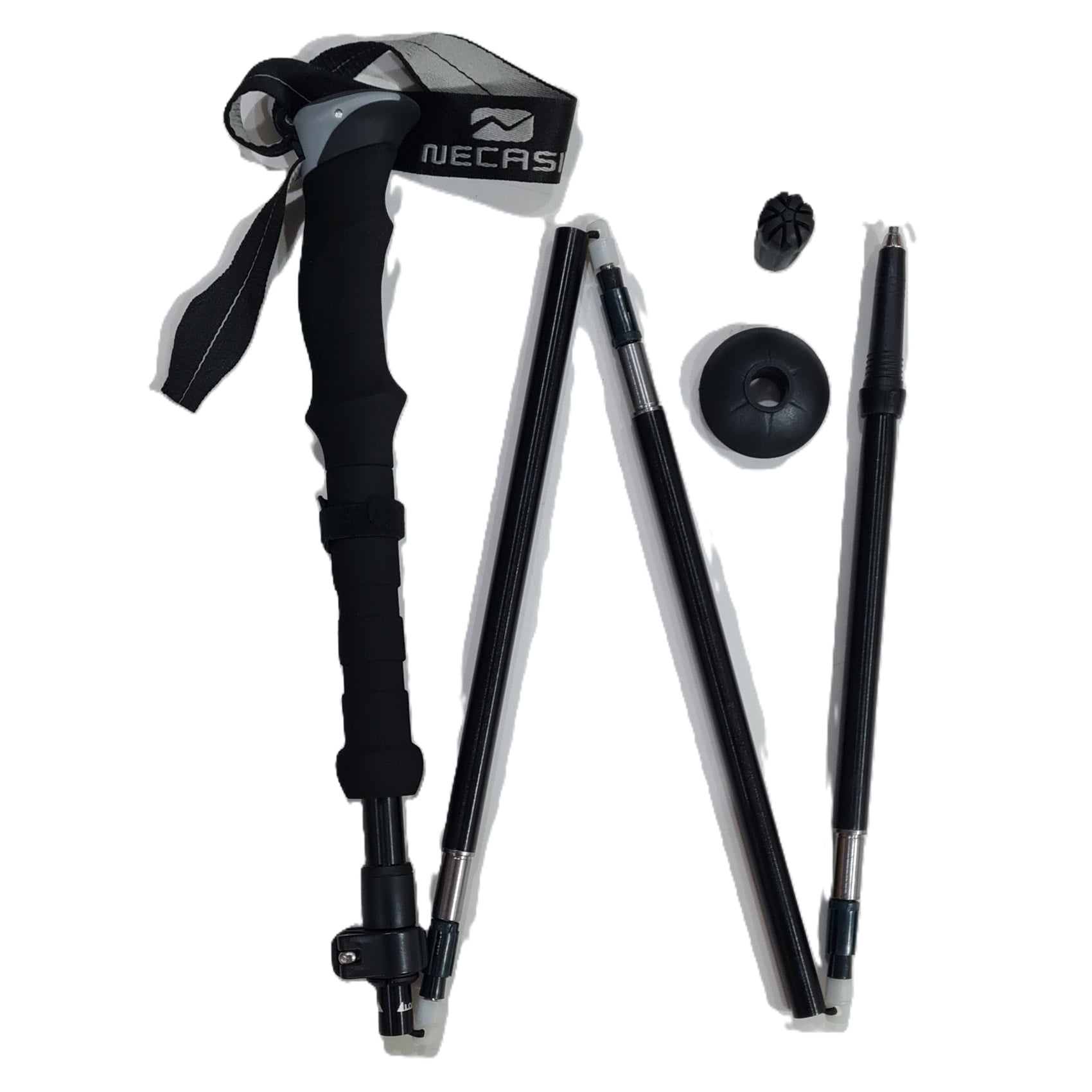 Necasil - Baston Trekking Pole Plegable 135cms 295grs Negro