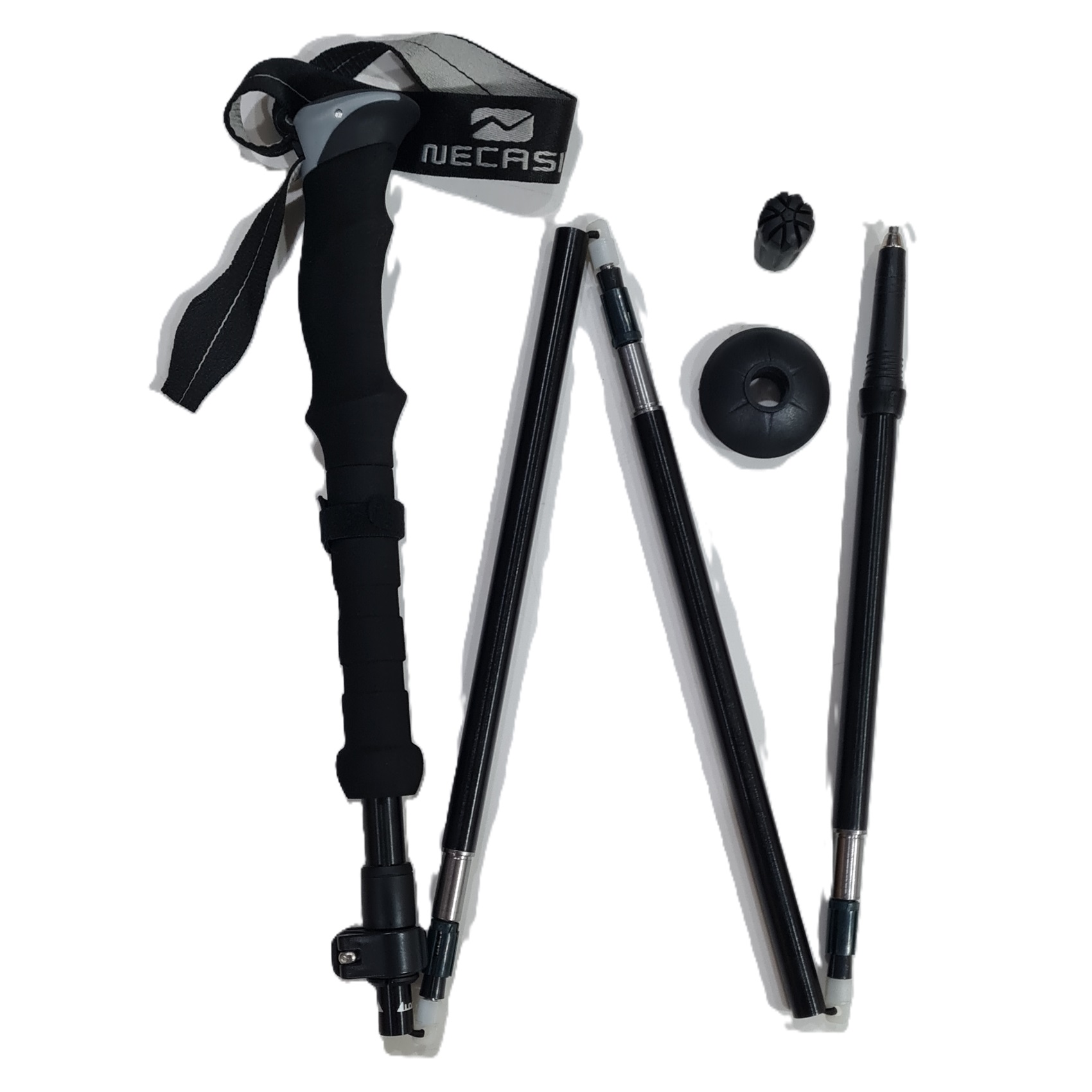 Necasil - Baston Trekking Pole Plegable 135Cms 295Grs Negro