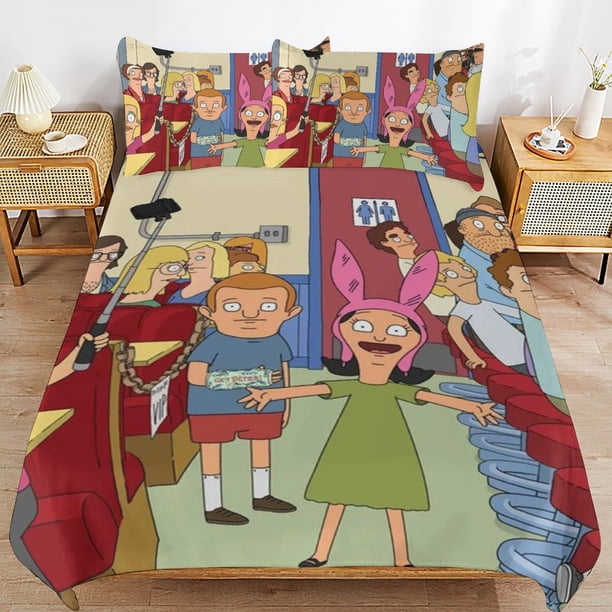 Bob's Burgers Duvet Cover Set 3 Piece Bedding Set Double Sided Printing Decorative Comforter Cover Set