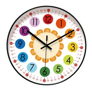 Bothyi - Reloj De Pared Para Niños, Reloj Artístico De Pared Para Sala De Estar, Cocina Interior, 10 Pulgadas
