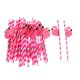 thumbnail image 1 of 25pcs Pajitas De Rayas Flamenco Luau Playa Tropical Para Bar Favor De Fiesta De Color Rosa, 1 of 4