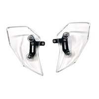 Magideal - 2 Piezas Deflector De Viento Lateral Para Motocicleta Accesorio Parabrisas Spoiler Pieza De Repuesto En Pp Y Metal Adecuado Para Conducción En Carrete Claro