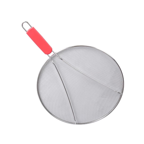 Pantalla De Salpicaduras De Malla Fina Pantalla De Sartén Fácil De Limpiar Para Freír Muchas Ollas Cocinar 33 Cm