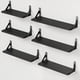 thumbnail image 1 of Juego de estantes de pared AMADA HOMEFURNISHING Wood Floating Black, 1 of 8