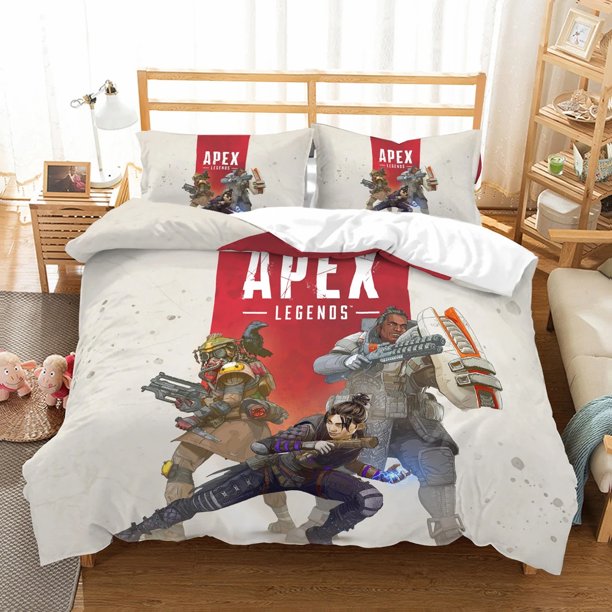 Game Apex Legends Bedding Set,Duvet Cover Comforter Bed Set Quilt Cover Pillowcase, Boys Girls Adults Bed Sheets