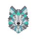 thumbnail image 4 of Kits De Punto De Cruz Con Estampado De Animales Abstractos, Costura Hecha A Mano Para Principiantes, Lobo, 4 of 5
