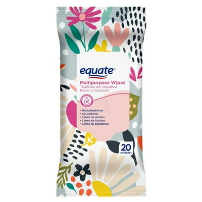 Toallitas De Limpieza Facial Y Corporal Diseño Floral 20 Un Equate