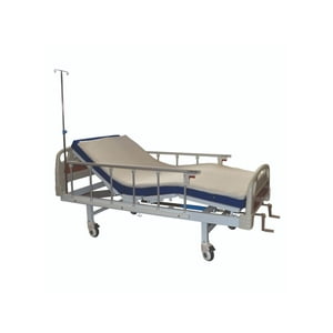 Glomed - Cama Clínica Manual 2 Pos Plus + Colchón 10Cm + Topper Beige